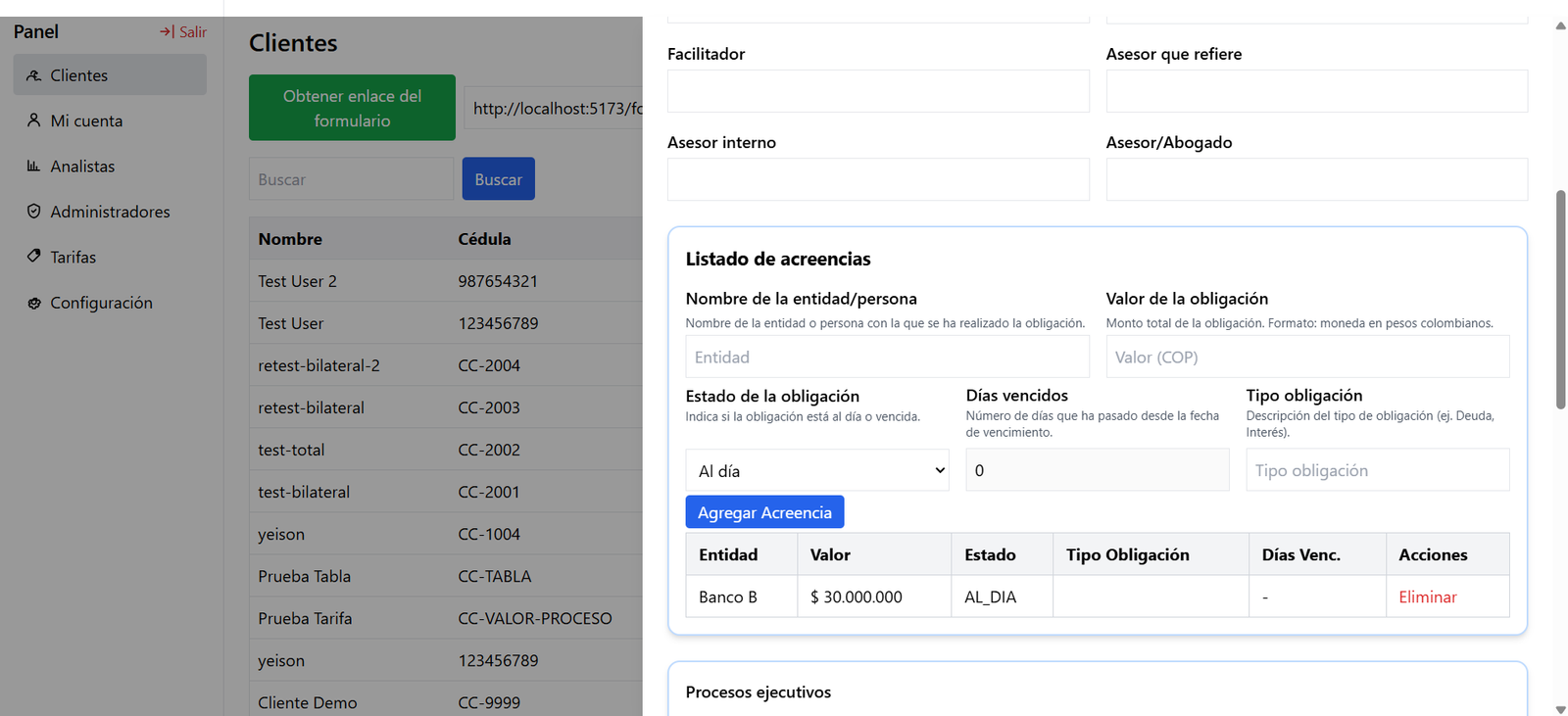 Legal Genesis - Plataforma de Gestión Legal y Bancaria